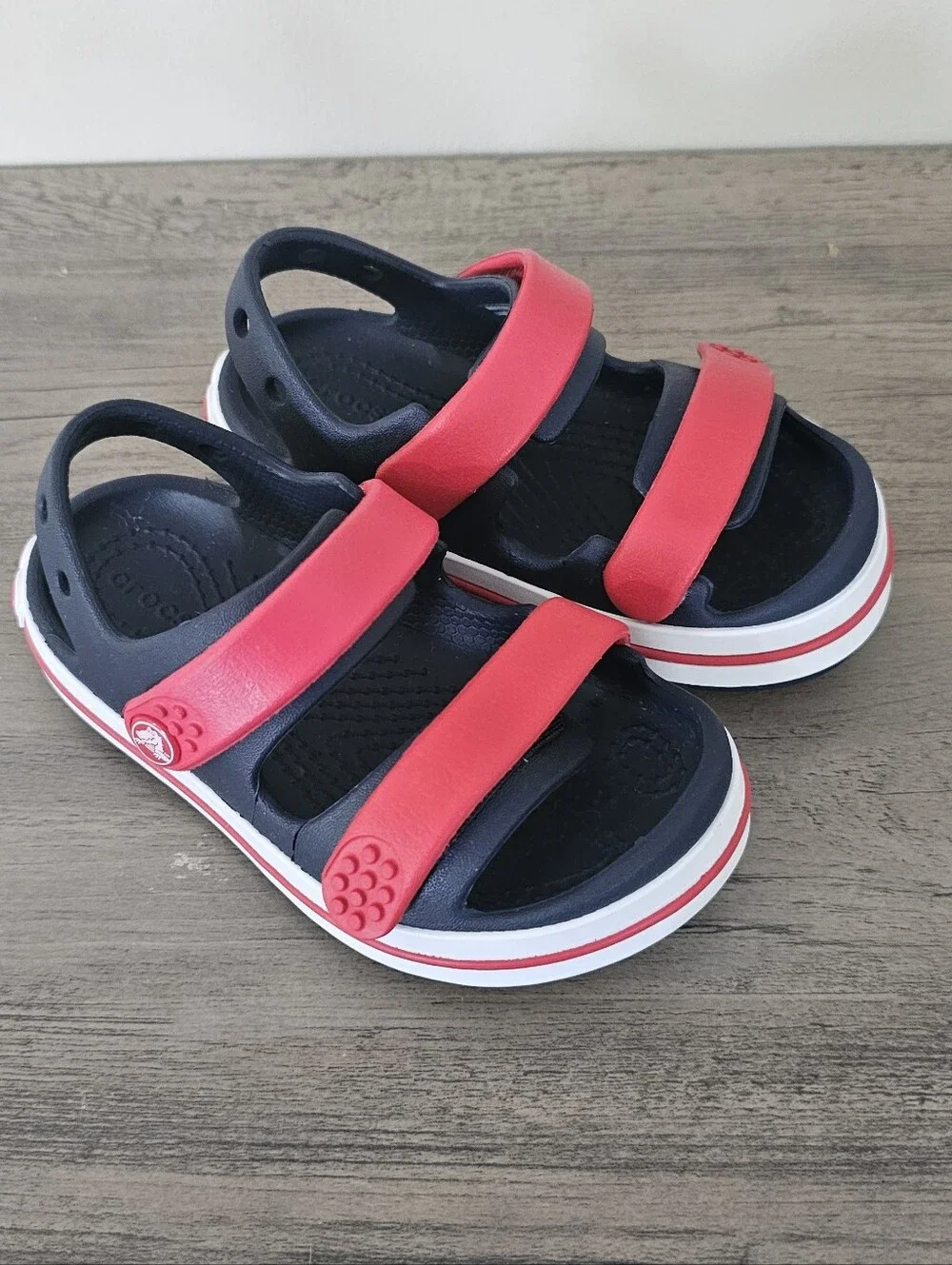 Crocs Kids Crocband Red Blue Toddler Boy Size C 9 Sandals